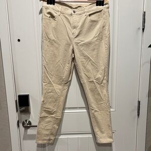 LOFT Women's Cream Ankle Pants